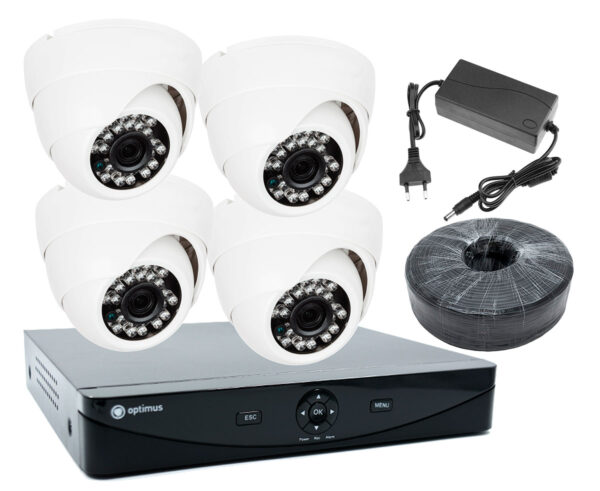 Комплект видеонаблюдения из 4х камер SSDCAM для помещений