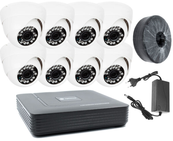 Комплект видеонаблюдения из 8 камер SSDCAM для помещения
