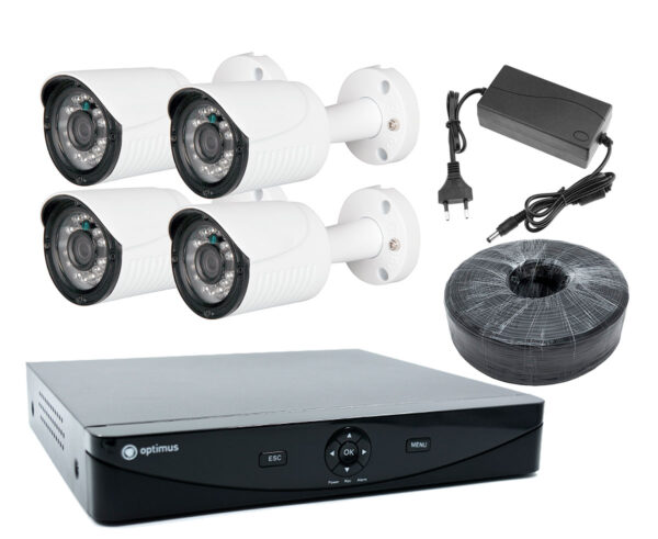 Комплект видеонаблюдения из 4х камер SSDCAM для улицы