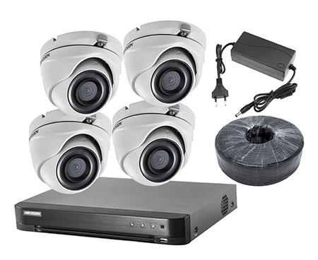 Комплект видеонаблюдения из 4х камер HIKVISION
